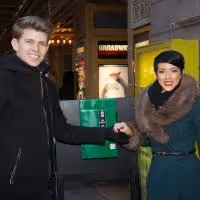 Photo Flash: Broadway In Chicago & Performers From HEARTBEAT OF HOME Green Marquees…