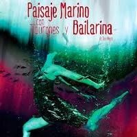 Paisaje marino con tiburones y bailarina