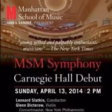 Manhattan School of Music Symphony to Play Leonard Bernstein's SERENADE and More in…