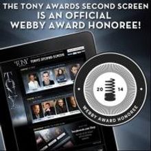 2013 Tony Awards' Second Screen Honored in 18th Annual Webby Awards!