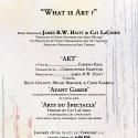 WHAT IS ART? Event Set for The Complex's Ruby Theatre, Now thru 2/3