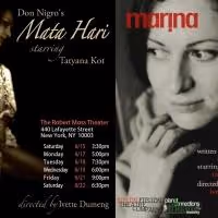 Nylon Fusion Theatre to Debut MARINA and MATA HARI at Planet Connections, 6/15