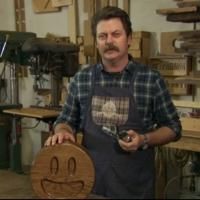 VIDEO: Nick Offerman Showcases Handcrafted Oak Emojis on CONAN