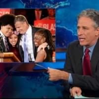 VIDEO: Jon Stewart Tries Out de Blasio-Style Hair on THE DAILY SHOW