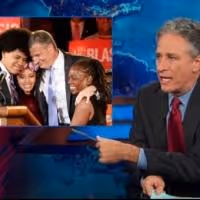 VIDEO: Jon Stewart Tries Out de Blasio-Style Hair on THE DAILY SHOW Video