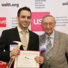 Yale University's Dan Perez Accepts 'Golden Hammer' Scenic Technology Award at USITT 