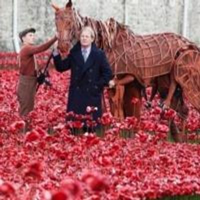 Photo Flash: WAR HORSE&#039;s Joey and Author Michael Morpurgo at the Tower of London