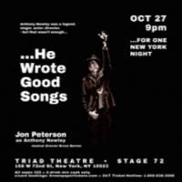 Jon Peterson's HE WROTE GOOD SONGS Comes to The Triad, 10/27