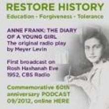 Levin's Original Dramatization of THE DIARY OF ANNE FRANK Podcast Set for 9/15-9/16