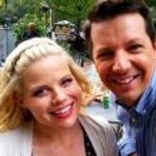 Photo Flash: First Look at Sean Hayes with Megan Hilty on SMASH Set!