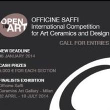 Open to Art Ceramics Competition Applications Extended thru Jan 6
