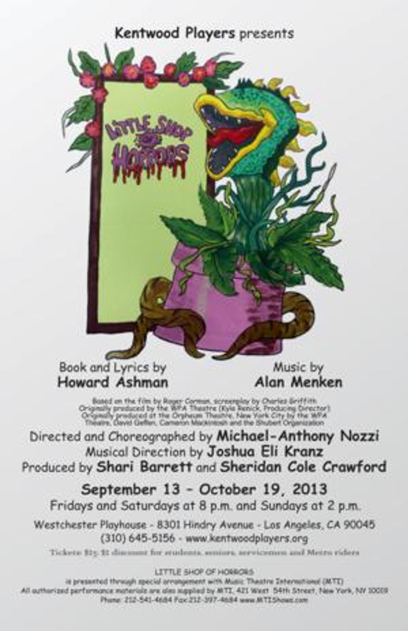 Photo Flash: First Look at Kentwood Players LITTLE SHOP OF HORRORS Through 10/19 Image