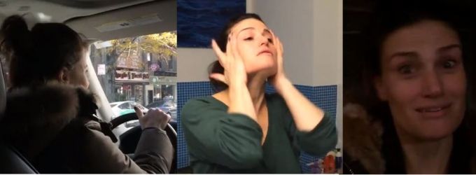 STAGE TUBE: Idina Menzel Screams, Primps, Preps, and Drives in New Promo Videos Video
