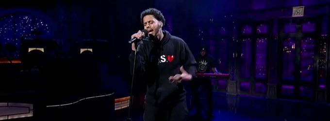 VIDEO: Rapper J. Cole Performs 'Be Free' on LETTERMAN Video