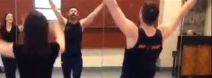 STAGE TUBE: Sneak Peek at Hugh Jackman Tapping in Rehearsal for the Tonys! Video