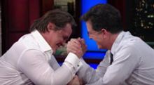 VIDEO: Josh Brolin & Stephen Colbert Arm Wrestle to See Who Is Tougher