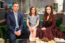 VIDEO: GAME OF THRONES Melisandre Attends Seth Meyer's Baby Shower!