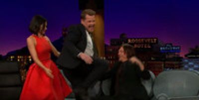 VIDEO: Jenna Dewan Tatum Helps James Corden Give Norman Reedus a Lap Dance on LATE LATE SHOW
