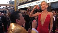 VIDEO: JIMMY KIMMEL's Guillermo Does Shots with Charlize Theron & More on OSCAR Red…