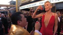 VIDEO: JIMMY KIMMEL's Guillermo Does Shots with Charlize Theron & More on OSCAR Red…