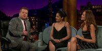 VIDEO: Freida Pinto, Saffron Burrows & James Corden Reflect on Their Modeling… Video