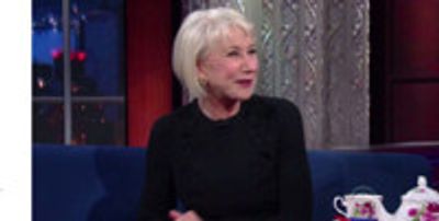 VIDEO: Helen Mirren Carnival Barks Jon Batiste (And Kisses Stephen Again) on LATE SHOW