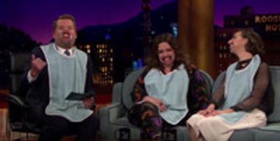 VIDEO: James Corden Has a 'Mouthguard Chat' with Melissa McCarthy & Kristen Schaal