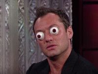 VIDEO: Jude Law Excels at Ping Pong Eyeball Acting on LATE SHOW Video