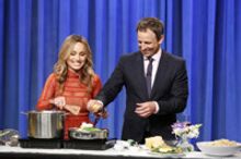 VIDEO: Seth & Giada De Laurentiis Make Cocktails & Pasta on LATE NIGHT