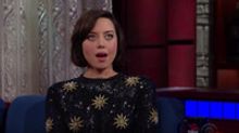 VIDEO: Aubrey Plaza Has Trouble Keeping a Secret on LATE SHOW
