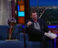 VIDEO: Kevin Love Shows Off NBA Championship Trophy on LATE SHOW Video