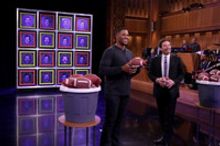VIDEO: Michael Strahan Takes Aim in Game of 'Facebreakers' on TONIGHT SHOW
