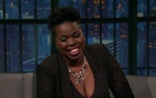 VIDEO: Leslie Jones Talks Crazy GHOSTBUSTERS Stunts & Her Rivalry with Her Wax Figure