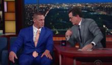 VIDEO: WWE Superstar John Cena Shares Workout Secrets with Stephen Colbert