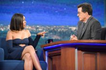 VIDEO: Stephen Spoils the Ending of Regina Hall's New Movie on LATE SHOW