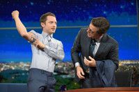VIDEO: Elijah Wood Reveals Interesting Tattoo Ink on LATE SHOW