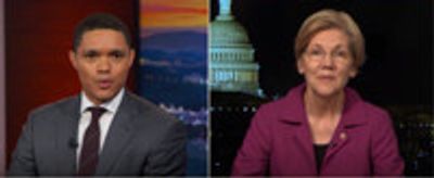 VIDEO: Elizabeth Warren Reacts to Being Silenced on Senate Floor on THE DAILY SHOW