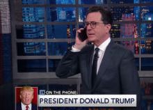 VIDEO: Stephen Colbert Calls Into Question Trump's Late Night Calls