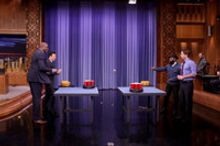 VIDEO: Magic Johnson & Luke Wilson Face Off in 'Roomba Pong' on TONIGHT SHOW