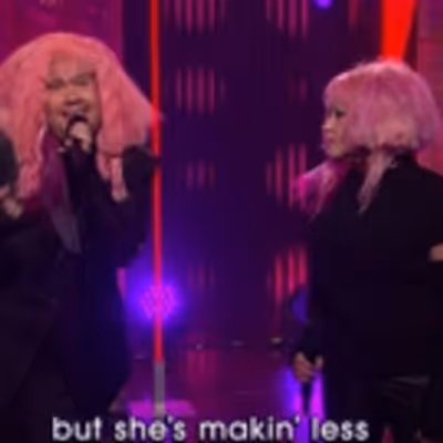 VIDEO: James Corden & Cyndi Lauper Perform Parody 'Girls Just Want Equal Funds'