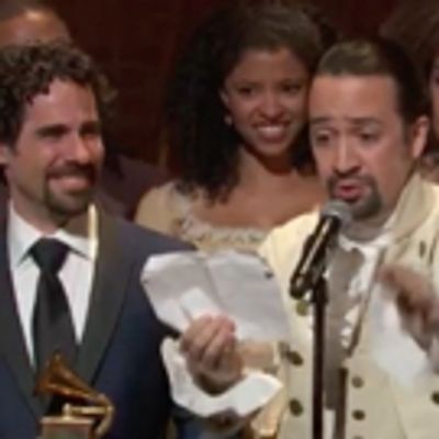 STAGE TUBE: HAMILTON's Lin-Manuel Miranda Raps Epic GRAMMYs Acceptance Speech