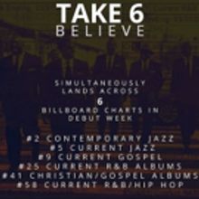 Take 6 Takes Six Billboard Chart Spots with New Album BELIEVE