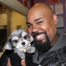 Photo Flash: ALADDIN Cast Members Get Special Visit From Tinkerbelle the Dog
