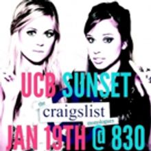 CRAIGSLIST MONOLOGUES Set for UCB Sunset Theater, 1/19