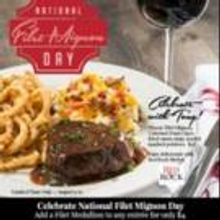 Tony Roma's Celebrates National Filet Mignon Day