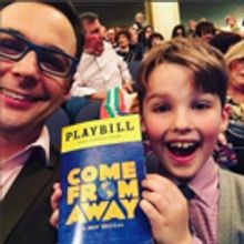 Sheldons Unite! Jim Parsons & Iain Armitage Visit Broadway's COME FROM AWAY