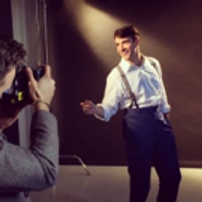 Photo Flash: Corey Cott &amp; Laura Osnes Get Photo-Ready for THE BANDSTAND!