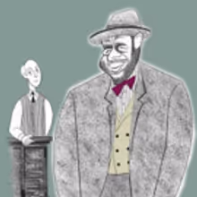 BWW Exclusive: Ken Fallin Draws the Stage - Frank Wood and Forest Whitaker in HUGHIE