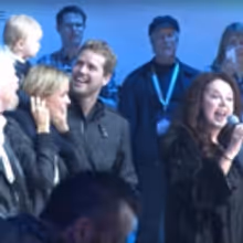 Sarah Brightman Sings 'Happy Birthday' at SpaceshipTwo Christening