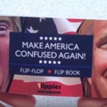 Parody Flip Book Says MAKE AMERICA CONFUSED AGAIN!